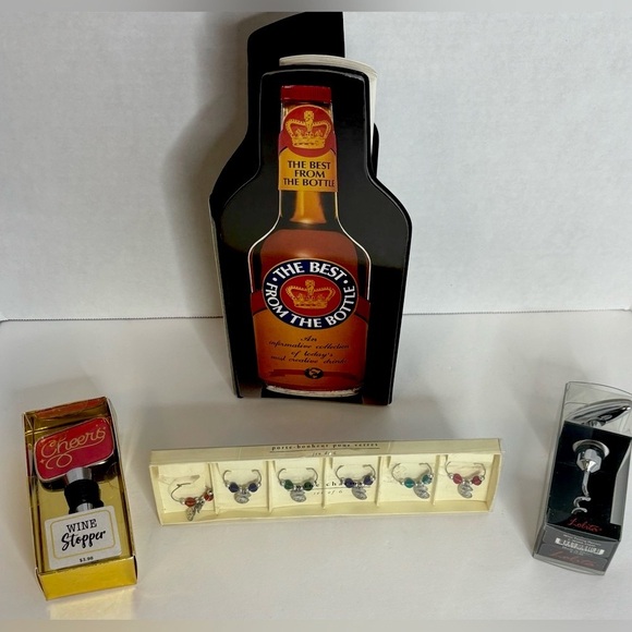 Pier One, Hallmark Other - HALLMARK LOLITA WINE OPENER, CHEERS WINE STOPPER & PIER 1 IMPORTS WINE C…